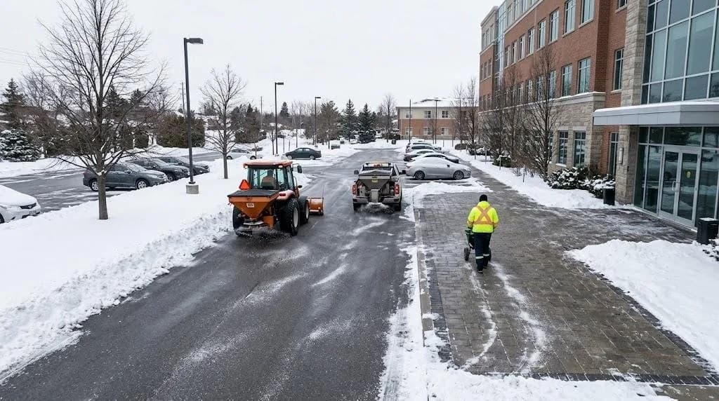 Commercial Salting and Ice Control: Reducing Slip-and-Fall Liability This Winter